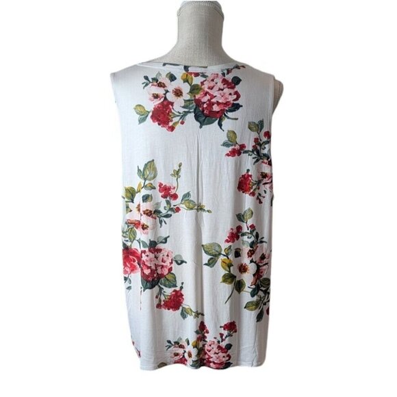 Papermoon White Floral Knit Sleeveless Top 3X - Picture 4 of 4